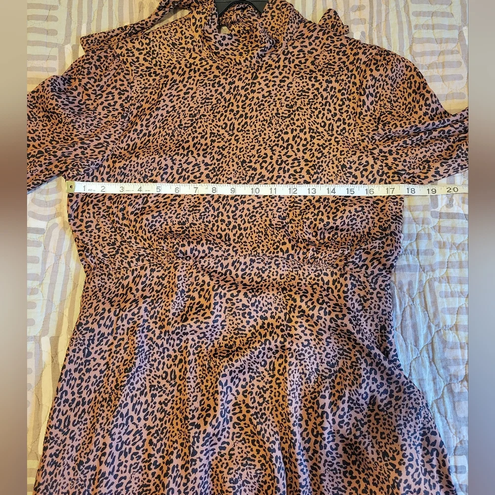 Free People- Animal Print Midi Dress - Picture 8 of 11